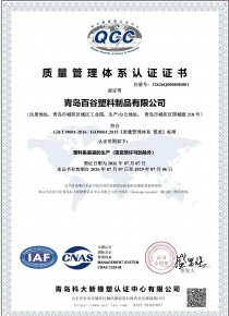 ISO9001质量管理体系证书中文版