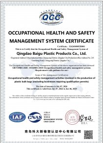 ISO45001职业健康安全管理体系证书英文版