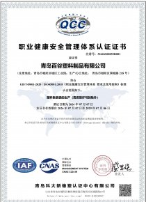 ISO45001职业健康安全管理体系证书中文版